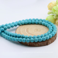 M0006 Atacado Moda Rodada Enfeite Cor Azul Solto Real Natural Turquesa Gemstones Beads